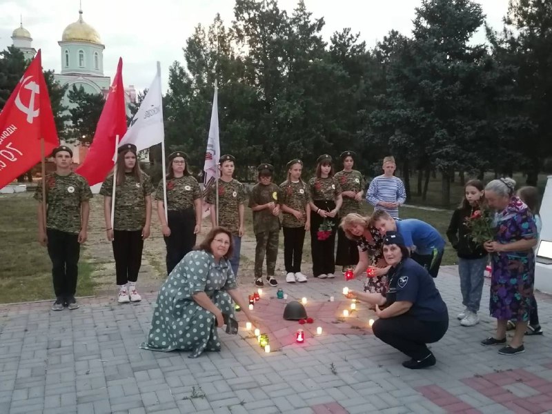 В Азовском районе прошла акция «Свеча памяти»