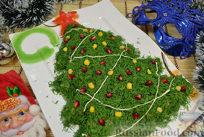 Рецепты новогодних блюд: салат «Елочка»